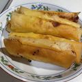はらぺこまさる's cooksnap of when they made 茹で卵と海老の春巻き＊スプリングロール.