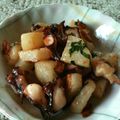 yonanyaro's cooksnap of when they made たこと長芋のガーリックソテー.