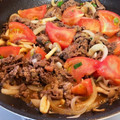 クックしまえなが's cooksnap of when they made 牛肉とトマトとコーンの焼き肉のタレ炒め.