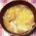 わたさな2016's cooksnap of when they made さつまいもと玉ねぎ、キャベツの味噌汁.
