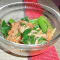 れいんどろっぷ's cooksnap of when they made つるむらさきのなめ茸おかか和え.