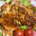 もももじり's cooksnap of when they made 豚厚切りロースハニーマスタードソースあえ.