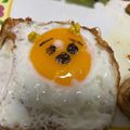 ラクラクダ's cooksnap of when they made 目玉焼きデコ。ツムツムプーさん.