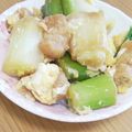 えりこ82☆'s cooksnap of when they made 長ネギと油あげの卵とじ.