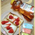海理ママ's cooksnap of when they made いちごとクリームチーズ☆トースト.