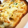 67luna's cooksnap of when they made おからの煮物リメイク☆チーズトースト.