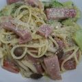 あきとｍａｍａ's cooksnap of when they made スパムとアボカドのカルボナーラ.