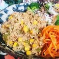 虹色♪︎ちゅーりっぷ's cooksnap of when they made 焼き肉のタレでチャーハン.