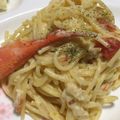ほあちん's cooksnap of when they made フライパン1つ！牛乳で蟹クリームパスタ。.