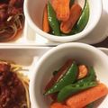 ame-ikuru's cooksnap of when they made ノンオイル＊スナップエンドウと人参の副菜.