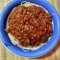 たつまきPAPAさん's cooksnap of when they made 簡単パスタ☆油そば風濃厚ミートソース.