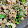 1065386's cooksnap of when they made 蓮根で豚肉の青椒肉絲.