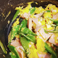 ＊こみこ＊'s cooksnap of when they made 簡単美味♡絹さやとハムとたまごの炒め物.
