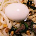 ＊リンちょ＊'s cooksnap of when they made 甘じょっぱ肉旨❤冷やし牛すき月見うどん❤.