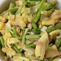 かのあ1404's cooksnap of when they made 山菜ミズとベーコンのバター醤油炒め.