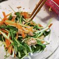 ★ヨリカズ★'s cooksnap of when they made レンジで簡単★水菜と人参のナムル.