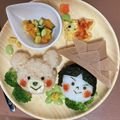くも｡zzZ's cooksnap of when they made 簡単！可愛い♪キャラ弁☆こどもの日弁当♪.
