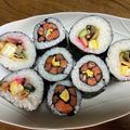 クック8J0LFQ☆'s cooksnap of when they made 美味しくかわいい♪お花の巻き寿司②.