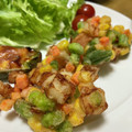 ゆいランラン's cooksnap of when they made ♬ちくわの彩りかき揚げ♬～節約にも.