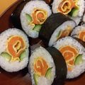 あいtoくりーむ's cooksnap of when they made 雛祭母の日に❀薔薇ロール寿司（細工寿司）.