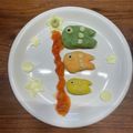 Nyontorry's cooksnap of when they made 【離乳食】こどもの日☆鯉のぼりプレート.