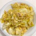 み1228's cooksnap of when they made 時短！キャベツとツナのにんにく卵炒め.