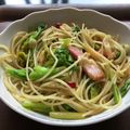 Rick_t's cooksnap of when they made 菜の花とベーコンのぺペロンチーノ.