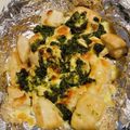 ももゆみ1230's cooksnap of when they made ササミチーズ焼きジェノベーゼソース添え.