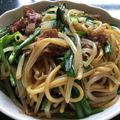 Rick_t's cooksnap of when they made ☺牛肉とニラのオイスターソース焼きそば☺.