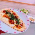 Rina☻'s cooksnap of when they made ナンちゃってピザ②照り焼きチキン.