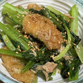 ベルちゃんパンケーキ's cooksnap of when they made ＊小松菜と油揚げ、ツナの炒めもの＊.