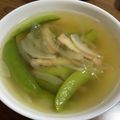 お塩と砂糖's cooksnap of when they made スナップエンドウと（新）玉ねぎのスープ.