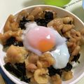 しげその's cooksnap of when they made ☆焼き鳥温玉丼☆.