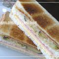 chika dancer's cooksnap of when they made ナスベーコンのトーストサンド.