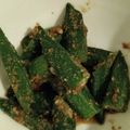EmikoT's cooksnap of when they made おつまみや一品に！オクラのごま和え.