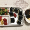 明日の風☆'s cooksnap of when they made 幼児食 簡単のり巻きdeお花♪.