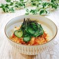 Satoco❋'s cooksnap of when they made 塩もみ胡瓜の猫飯（ねこまんま）.
