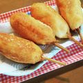 お山のエイ's cooksnap of when they made アメリカンドッグ（外ザクザク）.
