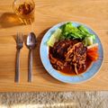 渚kitchen's cooksnap of when they made 簡単節約☆ふんわり煮込みハンバーグ。.