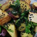 poohmiffy's cooksnap of when they made さつまいもと法蓮草のバター香る甘辛炒め.