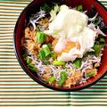 ふたごゆき's cooksnap of when they made 温玉鮭しらす丼.