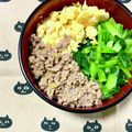 ふたごゆき's cooksnap of when they made とっても簡単ー♡ご飯がすすむ三色そぼろ丼.