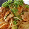 わんこmama's cooksnap of when they made ☆胡瓜と豚キムチのパスタ☆.