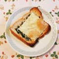 yesmama's cooksnap of when they made のり佃煮＆スライスチーズ・トースト.
