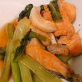 クックS5N2AF☆'s cooksnap of when they made 鮭と小松菜の鶏がら炒め.
