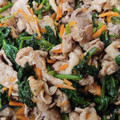 ★☆桜ママ☆★'s cooksnap of when they made ごまたっぷり☆ほうれん草と豚肉の炒め和え.