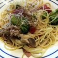 ミルクボール's cooksnap of when they made トマトとベーコンの白だしパスタ.