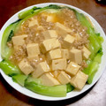 えりん555's cooksnap of when they made ひき肉と豆腐のうま煮☆青梗菜リース.