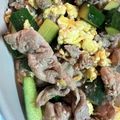 ゆきのz's cooksnap of when they made 大量消費✤キュウリとふんわり卵の中華炒め.