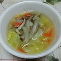 レオミウ's cooksnap of when they made ごぼう香る野菜ときのこのヘルシースープ.
